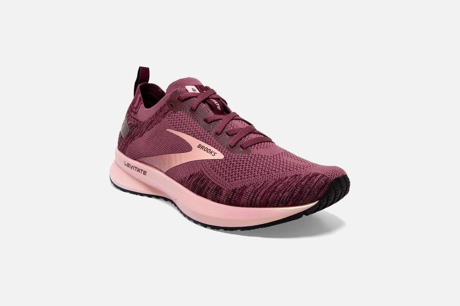 Brooks Israel Levitate 4 Road Running Shoes Womens - Pink - GUO-875962